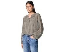 Street One Studio 3412083 Chemisier léopard en Mousseline avec Fermeture éclair, Morn Beige, 40 Femmes