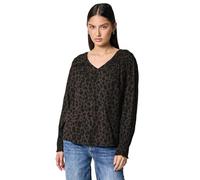 Street One Studio 3412090 Chemisier à col en V avec Volants, Marron Auburn foncé, 40 Femmes