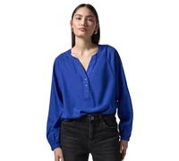Street One Studio Damen Bluse in Unifarbe Chemisier Raglan de Couleur Unie, Bleu Force, 48 Femmes