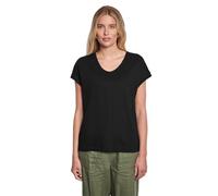 Street One Studio F322065 T-Shirt en Jersey à col en V, Noir, 44 Femmes