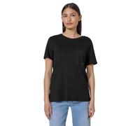 Street One Studio F323397 T-Shirt avec Poche Poitrine, Noir, 42 Femmes