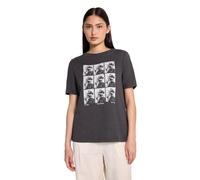 Street One Studio F323594 T-Shirt délavé avec imprimé, Gris poudré, 42 Femmes