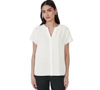 Street One Studio F345668 Chemisier à Manches Courtes de Couleur Unie, Blanc cassé, 40 Femmes