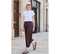 Street One Studio Femme 7/8 Pantalon large à taille moyenne, effet lin in Violet, in size: 46