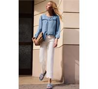 Street One Studio Femme Blouse à manches 3/4 au look délavé in Bleu, in size: 46