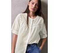 Street One Studio Femme Blouse à manches courtes avec broderie in Blanc, in size: 40