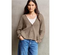 Street One Studio Femme Cardigan Cosy Basic in Beige, in size: 46