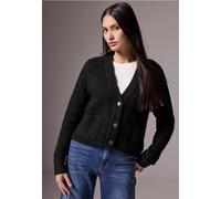 Street One Studio Femme Cardigan court in Noir, in size: 46