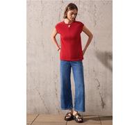Street One Studio Femme Chemise cut-out en lin in Rouge, in size: 36