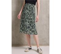 Street One Studio Femme Jupe en maille plissée imprimée in Multicolore|Vert, in size: 40