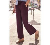 Street One Studio Femme Pantalon mi-haute à jambes larges coupe structurée in Violet, in size: 36