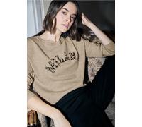 Street One Studio Femme Pull avec logo léopard in Beige, in size: 44