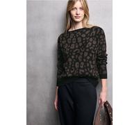 Street One Studio Femme Pull Cosy Leo in Noir, in size: 40