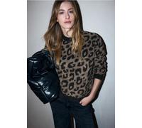 Street One Studio Femme Pull moelleux en léopard in Noir, in size: 34