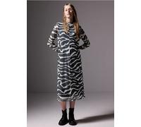 Street One Studio Femme Robe en maille à motifs in Gris, in size: 46