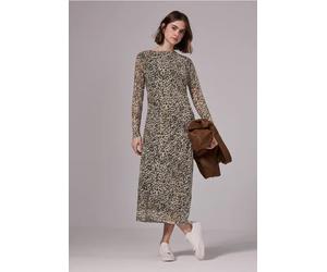 Street One Studio Femme Robe en maille avec imprimé léopard in Marron, in size: 46