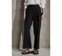 Street One Studio Femme Straight Leg Pantalon structuré in Noir, in size: 44