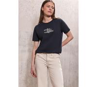 Street One Studio Femme T-shirt basique avec imprimé in Bleu, in size: 40