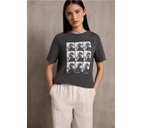 Street One Studio Femme T-shirt délavé avec imprimé in Gris, in size: 40
