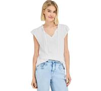 Street One Studio T-Shirt à épaules dénudées avec col Fendu, Blanc, 36