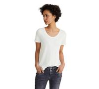 STREET ONE Style QR New Gerda T-Shirt, Blanc Cassé, 42 Femme