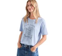 Street One T-Shirt à col Rond et imprimé sur Le Devant Whispery Blue 42