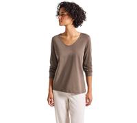 Street One T-Shirt à Manches Longues de Couleur Unie Silk Brown 34