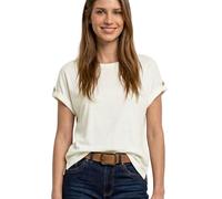 Street One T-Shirt avec Boutons Blanc cassé 40