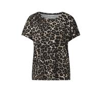 STREET ONE T-shirt beige clair / noisette / noir, Taille XS