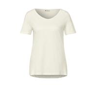 Street One A322897 T-Shirt Basique de Couleur Unie, Blanc cassé, 38 Femmes