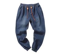 Street Original Short de cyclisme pour homme, grande taille, à lacets élastiques, pantalon de jambe, jean décontracté, taille J, short de cyclisme pour homme avec rembourrage de l'assise, Bu2, XL