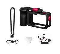 Street Photography Xplorer Grip Kit pour DJI Action 5 Pro/4/3, cage d'appareil photo avec griffe froide et bouton d'obturation, poignée avec interface à vis 1/4 pour vlogging et prise de vue de voyage