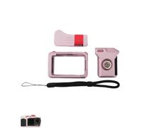 Street Photography Xplorer Grip Kit pour DJI Action 5 Pro/4/3, cage d'appareil photo avec griffe froide et bouton d'obturation, poignée avec interface à vis 1/4 pour vlogging et prise de vue de voyage