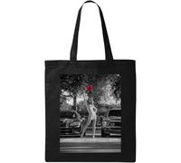 Street Race Girl and A Red Bandana Sac fourre-tout en coton écologique naturel Noir Taille unique, noir, One Size