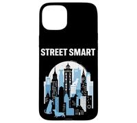 Street Smart Urban Cityscape avec des Chiens Coque pour iPhone 15 Plus