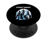 Street Smart Urban Cityscape avec des Chiens PopSockets PopGrip Adhésif