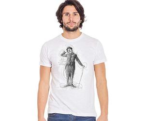 street style Charlie Chaplin Art. 18-33 Urban Slub Men Homme 100% Coton Format - Blanc - Small