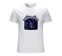 Street T-Shirt Men's Ride The Lightning Rock Heavy Metal Men's Black 3XL