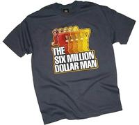 Street T-Shirt NBC Run Fast - The Six Million Dollar Man AdultBlack Black L