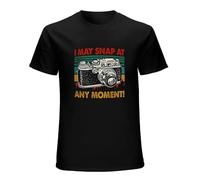 Street T-Shirt Vintage Retro I May Snap at Any Moment Cool Camera Photography CameramenShort Sleeve Top Black S