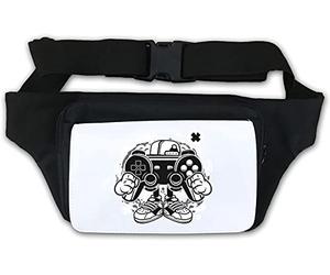 Street Urban Gamer Sac banane Motif manette de jeu Blanc