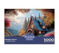 Street with Flowers 1000 Pcs Carton Extra-épais Coffret De Puzzles Seaside Cottage Stimulant Et Éducatif Jeu Créatif Puzzles As Birthday Gifts 38x26cm/1000pcs