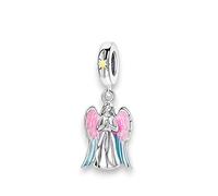Streetculture Ange gardien libérateur religion église foi - Charm en argent sterling 925 pour bracelet à breloques, B/H/T: 10 x 25 x 4 mm / Max.Armbänder bis 5 mm, Argent sterling, Pas de gemme