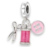 Streetculture Breloque en argent sterling 925 pour machine à coudre, robe, ciseaux