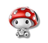 Streetculture Champignon porte-bonheur avec panier - Breloque en argent sterling 925 pour bracelet à breloques, B/H/T ca.: 12 x 14 x 12 mm / Max.Band: 4.7 mm, Argent sterling, Pas de gemme