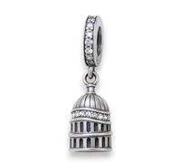 Streetculture St Pauls Catedral Cathédrale Bâtiment en dôme Église mère Église Religion Église - Bracelet à breloques Pendentif Bijoux Accessoires Argent sterling 925 Bracelet à breloques