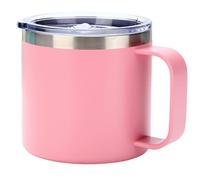 Streeterville Tasse de bureau - Café isolé en acier | Lunettes polyvalentes en acier inoxydable, tasses à café de 12 onces avec couvercle de poignée, tasses à double paroi pour la vie