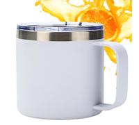 Streeterville Tasse de bureau - Tasse à café isolée en acier | Verres polyvalents en acier inoxydable, tasses à café de 300 ml, avec couvercle de poignée, double paroi pour quote de vie