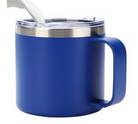 Streeterville Tasse de bureau - Tasse à café isotherme en acier inoxydable - Verres multi-usages en acier inoxydable - 300 ml - Avec couvercle de poignée - Double paroi - Pour quote-vie