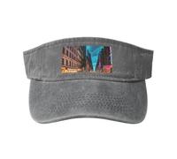 Streets of New York City Print Beach Pool with Adjustable Buckle Closure Classic Fashion Casual Hat for Men Women, Gris, taille unique